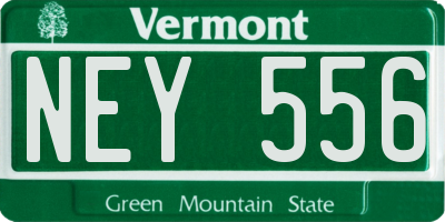 VT license plate NEY556