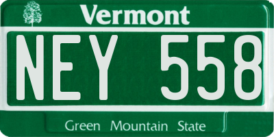 VT license plate NEY558