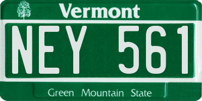 VT license plate NEY561