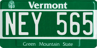 VT license plate NEY565