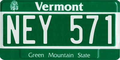 VT license plate NEY571