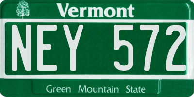 VT license plate NEY572