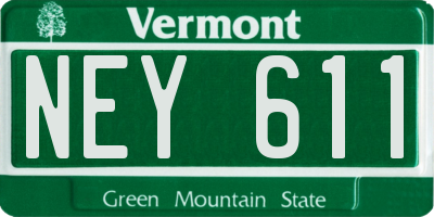 VT license plate NEY611