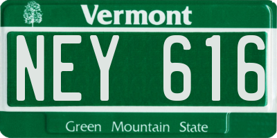 VT license plate NEY616