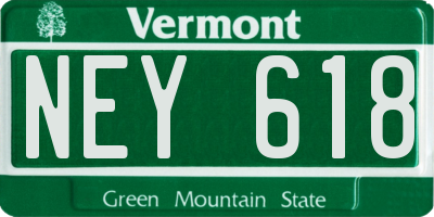 VT license plate NEY618