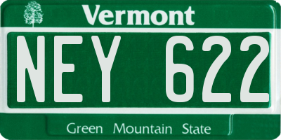 VT license plate NEY622