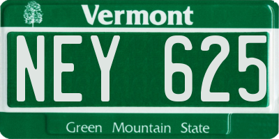 VT license plate NEY625