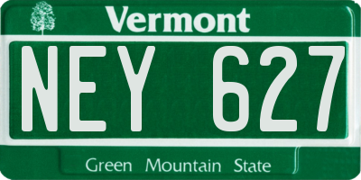 VT license plate NEY627