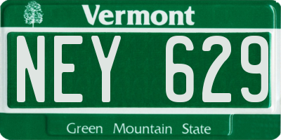 VT license plate NEY629