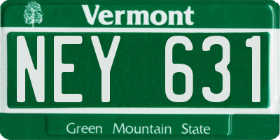 VT license plate NEY631