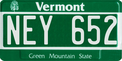 VT license plate NEY652