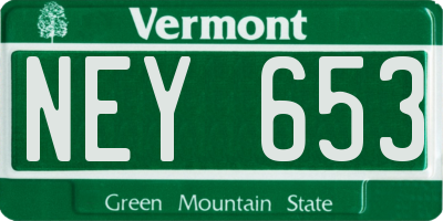VT license plate NEY653