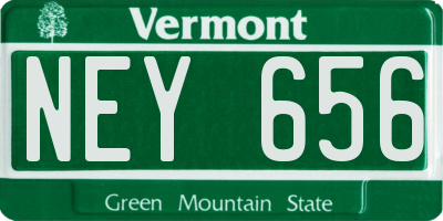 VT license plate NEY656