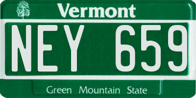 VT license plate NEY659