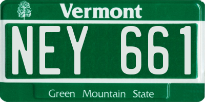 VT license plate NEY661