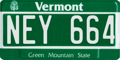 VT license plate NEY664