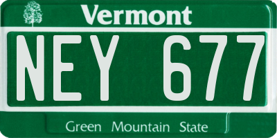 VT license plate NEY677