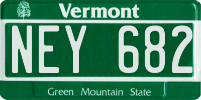 VT license plate NEY682