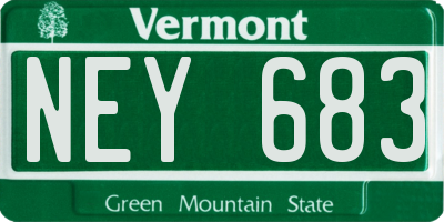 VT license plate NEY683