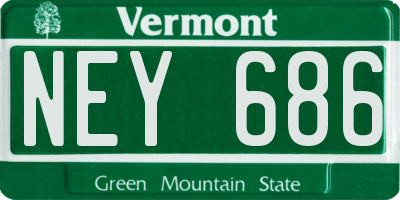 VT license plate NEY686