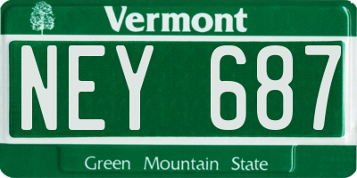 VT license plate NEY687