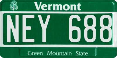 VT license plate NEY688