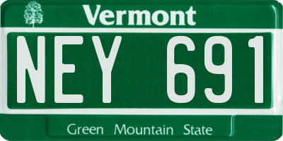 VT license plate NEY691
