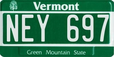 VT license plate NEY697