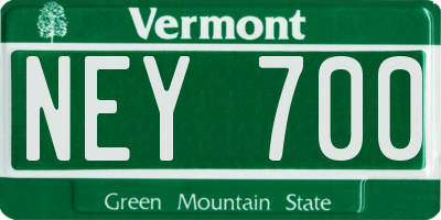 VT license plate NEY700
