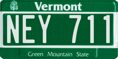 VT license plate NEY711