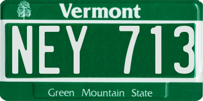 VT license plate NEY713