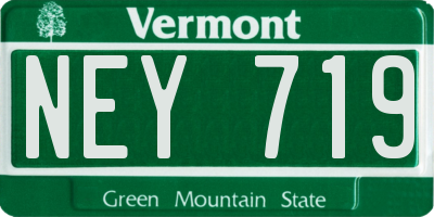 VT license plate NEY719