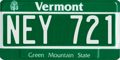 VT license plate NEY721