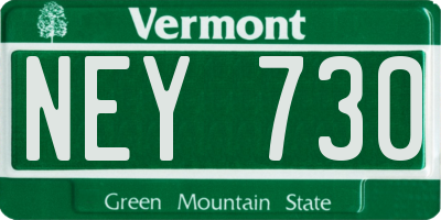 VT license plate NEY730
