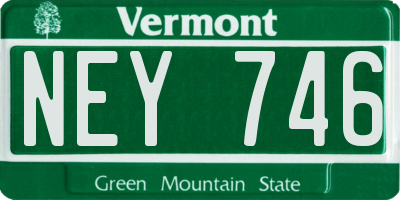 VT license plate NEY746