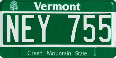 VT license plate NEY755