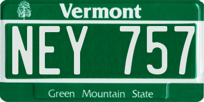 VT license plate NEY757