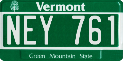 VT license plate NEY761