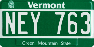 VT license plate NEY763