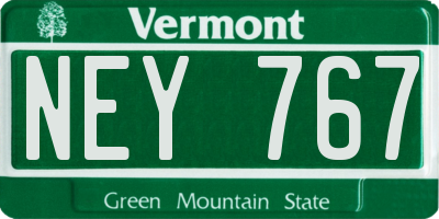 VT license plate NEY767
