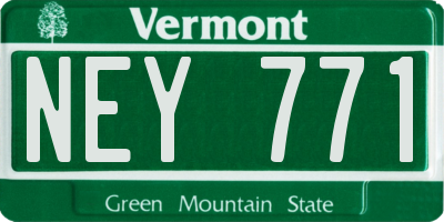 VT license plate NEY771