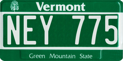 VT license plate NEY775