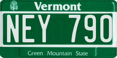 VT license plate NEY790