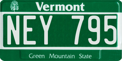 VT license plate NEY795