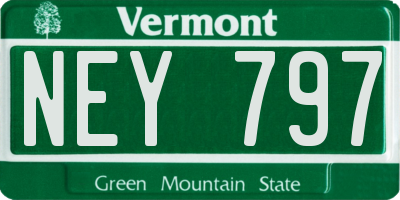 VT license plate NEY797