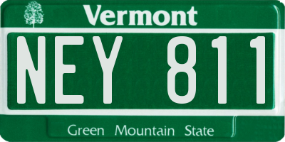 VT license plate NEY811
