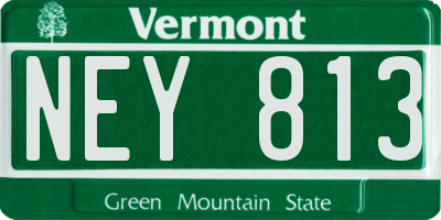 VT license plate NEY813