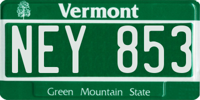 VT license plate NEY853