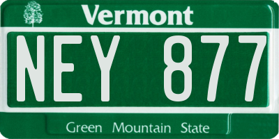 VT license plate NEY877