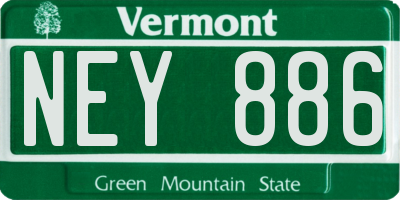 VT license plate NEY886